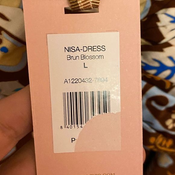 Alexis Blue and Brown Floral Midi Dress - Picture 8 of 11